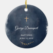 Doopcadeau voor jongen - Aangepaste doopcadeau Keramisch Ornament (Achterkant)