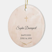 Doopcadeau voor meisje - Aangepaste doopcadeau Keramisch Ornament (Links)