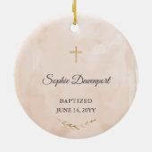 Doopcadeau voor meisje - Aangepaste doopcadeau Keramisch Ornament (Achterkant)