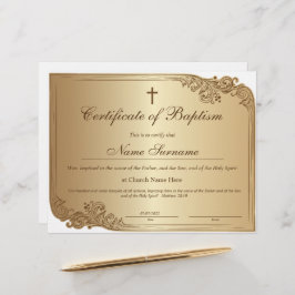 Doopcertificaat, Baby Toewijding