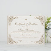 Doopcertificaat, Babytoewijding (Staand voorkant)