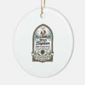 Doopcertificaat Jezus Stijl Jezus Doop Cert Keramisch Ornament (Links)