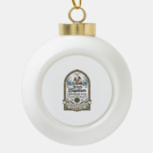 Doopcertificaat Jezus Stijl Jezus Doop Cert Keramische Bal Ornament