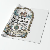 Doopcertificaat Stijl Jezus Doop Cert Cadeaupapier (Uitgerold)
