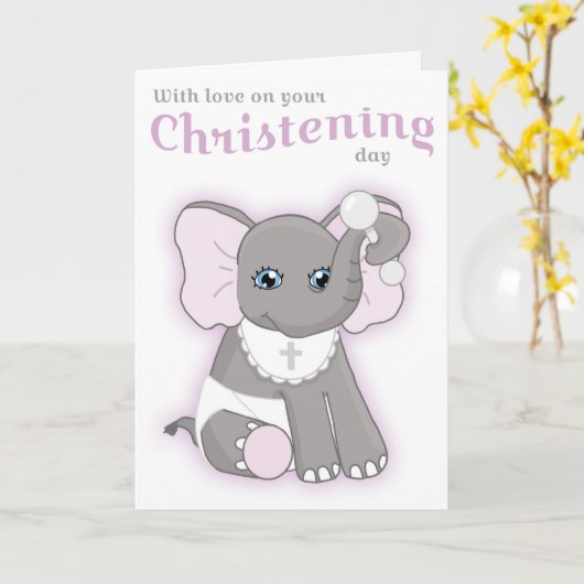 Doopdag doopdag Kaart (Gele Bloem)