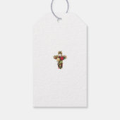 doopdoop bloemenkruis jongen meisje cadeaulabel (Achterkant)