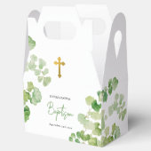 doopdoop jongetje meisje Waterverf groen Bedankdoosjes (Geopend)