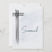 Doopdoop Modern Blue Wash Cross Kaart (Achterkant)