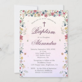 doopdoop roze bloembloemen meisjes kaart