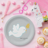 Doopduif * achtergrondkleur kiezen papieren bordje (Feest)
