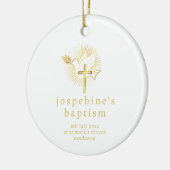 Doopduif en kruis Keramisch Ornament (Links)