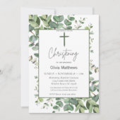 Doopend Groen Kruis Groen Genderneutraal Kaart (Voorkant)