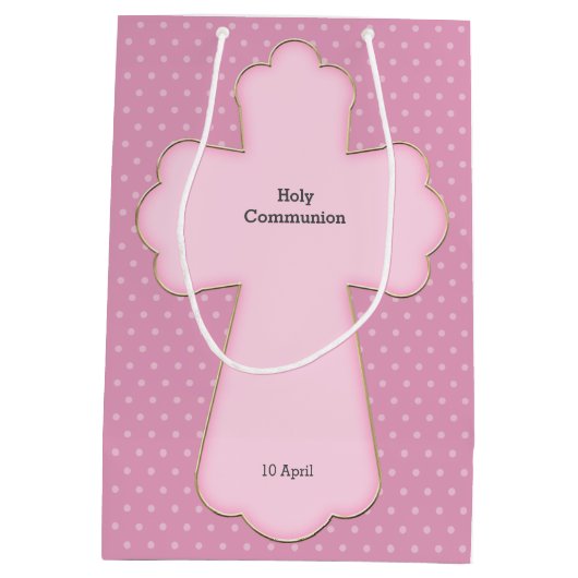 Doopend kruis meisje * kiezen achtergrondkleur medium cadeauzakje (Achterkant)