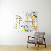 Doopengelen Goud Glitter Geslacht Neutraal Wandkleed (In Situ (horizontaal))