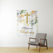 Doopengelen Goud Glitter Geslacht Neutraal Wandkleed (In situ)