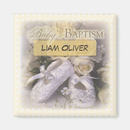 Doopfeest Baby Neutraal, Aanpasbare Naam, Liam Magneet