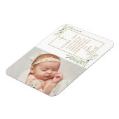 Doopfeest groen foto dank je wel magneet (Linkerzijde)