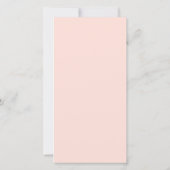 Doopfeest groen foto roze roos bedankkaart (Achterkant)