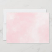 Doopfeest groen roze waterverf foto bedankkaart (Achterkant)