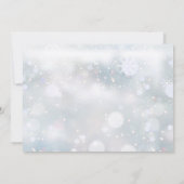 Doopfeest groene winter foto bedankkaart (Achterkant)