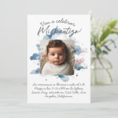 Doopfeest met Spaanse waterverf foto Kaart (Staand voorkant)