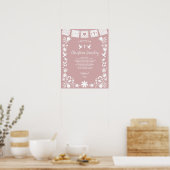 Doopfeest Roze Cielito Lindo Poster (Keuken)