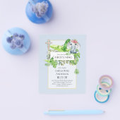 Doopfeest uitnodiging voor meisjes Baby Olifant Ju Flyer (Enkel)