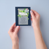 Doopfeest uitnodiging voor meisjes Baby Olifant Ju Flyer (Hand)