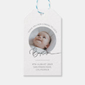 Doopfoto Dank u Label Cadeaulabel (Voorkant)