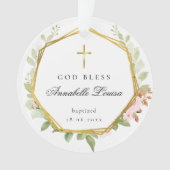Doopfoto Gouden Kruis Ornament (voorkant)