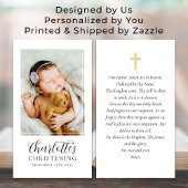 Doopfoto Keepsake Prayer Kaart Contactkaartje