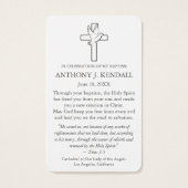 doopgebed | De doop van Christus Visitekaartje (Achterkant)