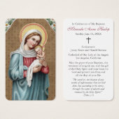 doopgebed | Heilige Maagd Visitekaartje (Voorkant /achterkant)