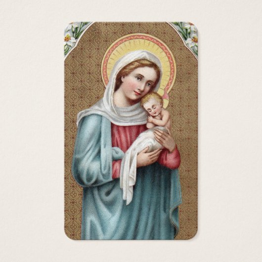 doopgebed | Heilige Maagd Visitekaartje (Voorkant)