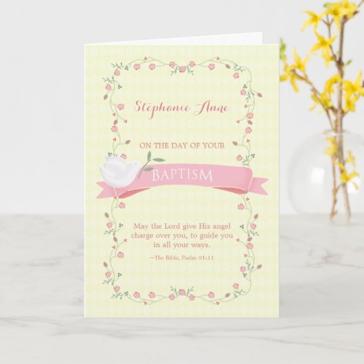 doopgebed kaart (Gele Bloem)