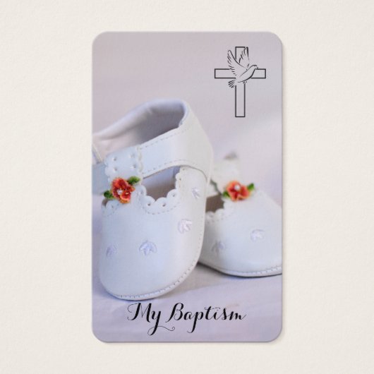 doopgebed | Kleine schoenen Visitekaartje (Voorkant)