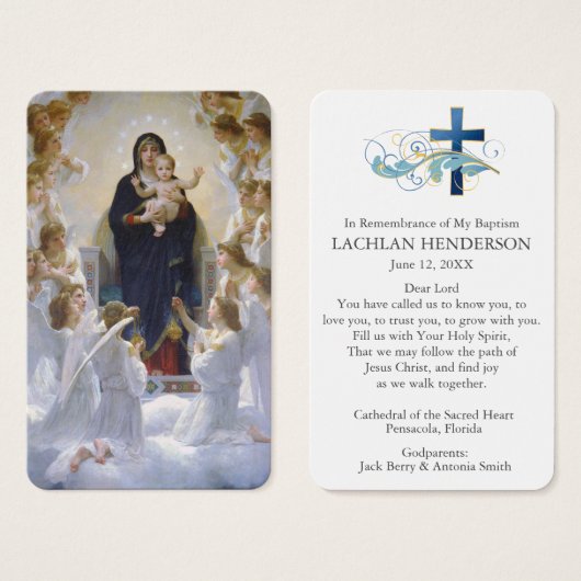 doopgebed | Maagd & Engelen Visitekaartje (Voorkant /achterkant)