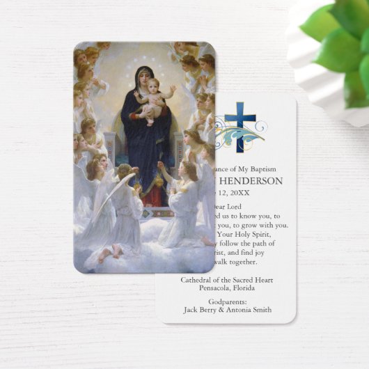 doopgebed | Maagd & Engelen Visitekaartje (Bureau)