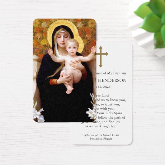 doopgebed | Madonna van de Lelies Visitekaartje (Bureau)