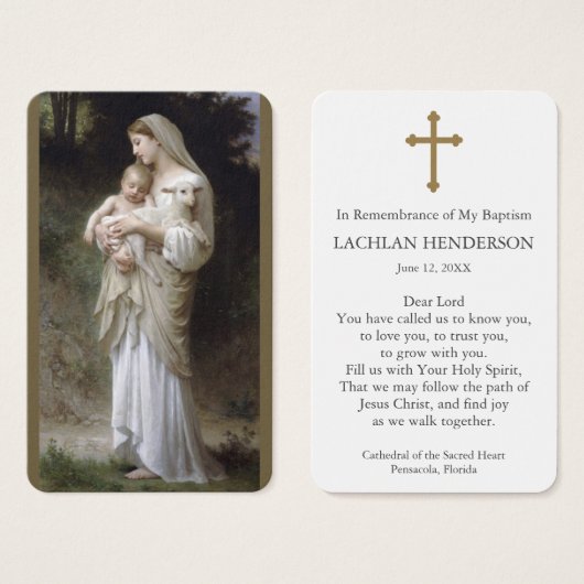 doopgebed | Onschuld Visitekaartje (Voorkant /achterkant)