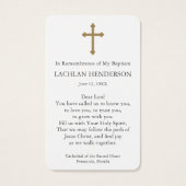 doopgebed | Onschuld Visitekaartje (Achterkant)