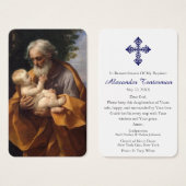 doopgebed | Sint Jozef & Baby Jesus Visitekaartje (Voorkant /achterkant)