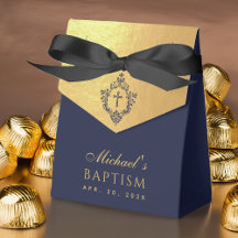 Doopgeschenk voor jongen Navy Blauwe Wapen Elegant