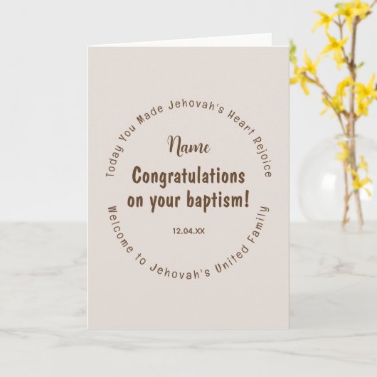 doopgift | JW Kaart (Gele Bloem)