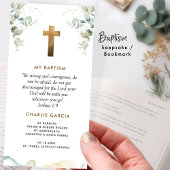 Doopgunst, jongen of meisje, groen Bladwijzer Bedankkaart