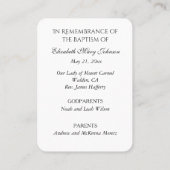 Doopherdenking Baby Moretz Plaatskaartje (Achterkant)