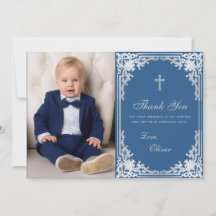 Doopjongen foto klassiek blauw vintage elegant