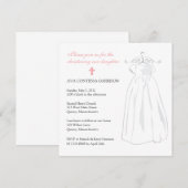 Doopjurk en roze kruis kaart (Voorkant / Achterkant)