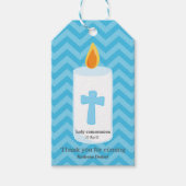 Doopkaarsen jongen cadeaulabel (Voorkant)