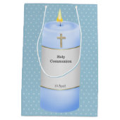 Doopkaarsen jongen * kies achtergrondkleur medium cadeauzakje (Achterkant)